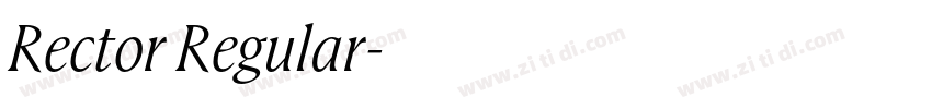 Rector Regular字体转换